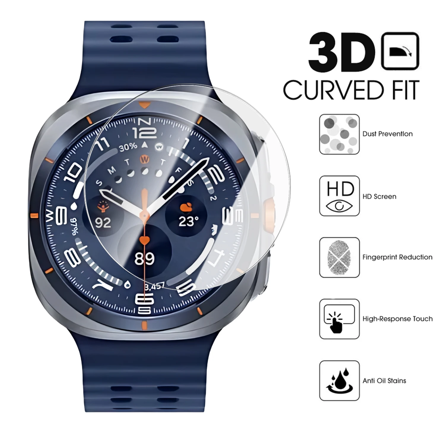 Samsung Galaxy Watch 8 40mm 44m 用スクリーンプロテクター 9H 硬度保護時計フィルム Samsung Galaxy Watch8 Classic 46mm 用