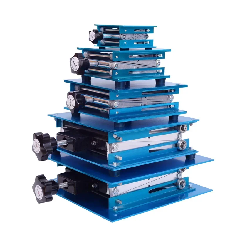 

Small lifting table Manual lifting bracket Platform workbench Aluminum oxidation laboratory lifting table