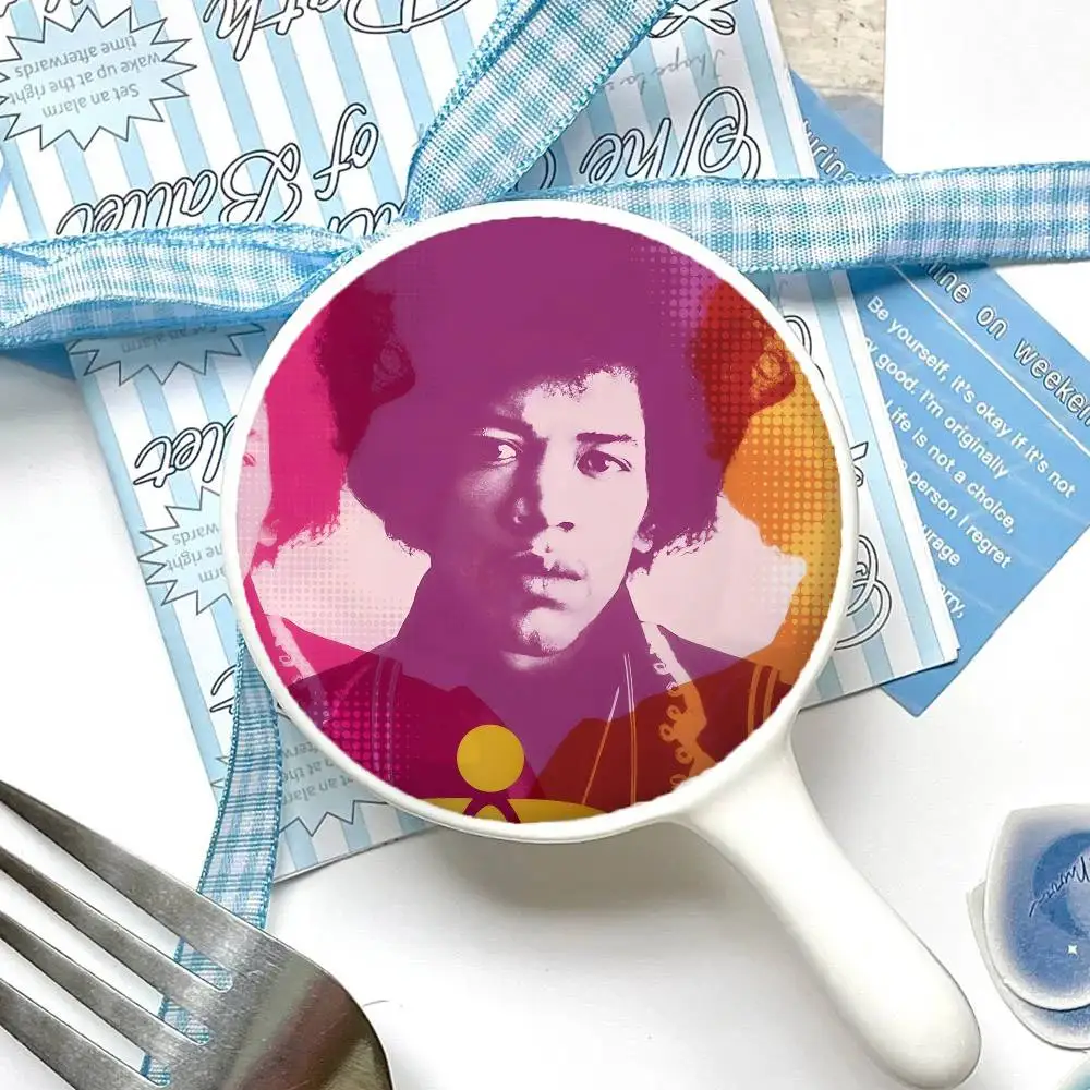 Colorful American Guitarist Singer J-JIMI H-HendrixS Round Laser Badge Cartoon Brooch Clothes Backpack Accessories Lapel