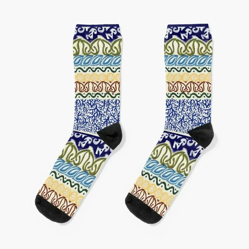 

Polish Folk and Peaweed Socks New year's cotton loose ankle Socks Female Men's