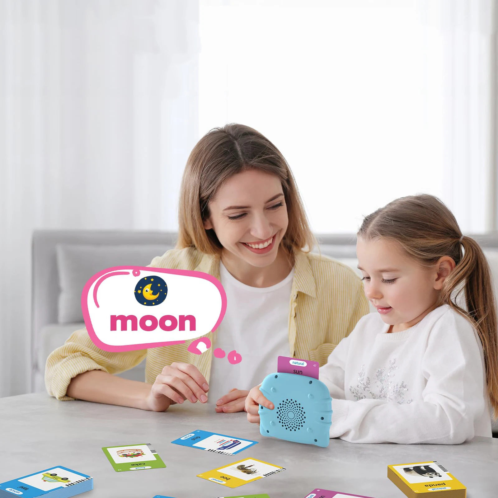 Talking Flash Cards Early Educational Toys Baby Boys Girls Preschool Learning Reading Machine Interactive Gift