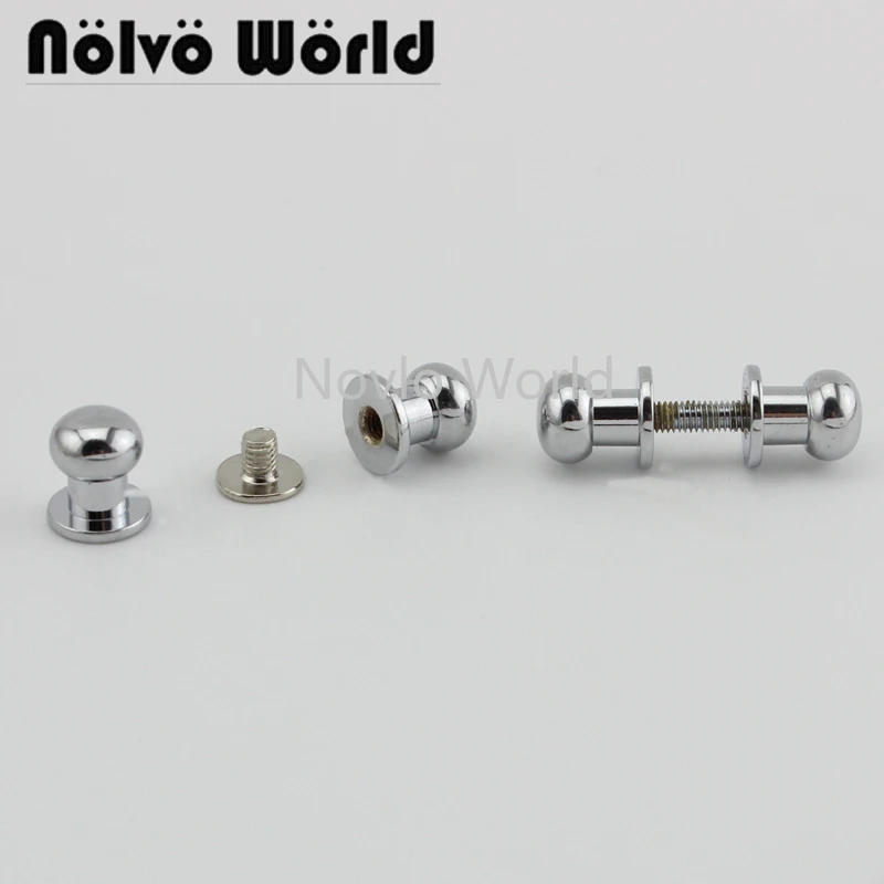 10 pieces, 8mm, chrome handbags hardware metal accessories thick flank the pacifier nail luggage belt screw fittings nail