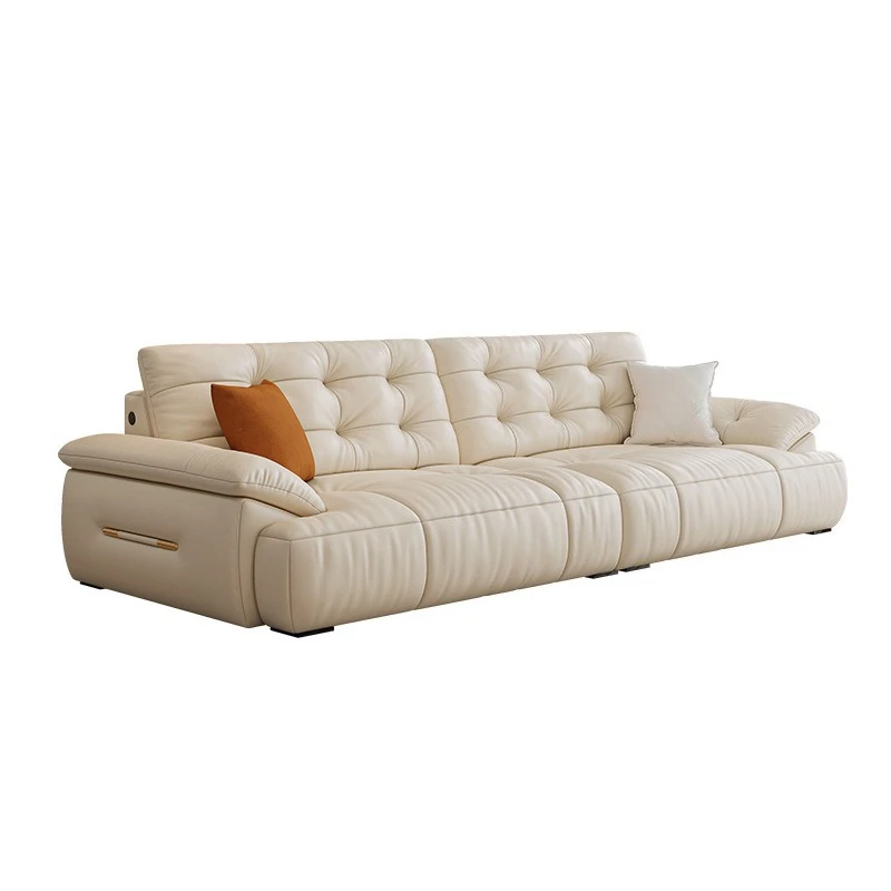 

Cloud sofa retro style living room small apartment 2025 medieval large sitting deep marshmallow leather sofa