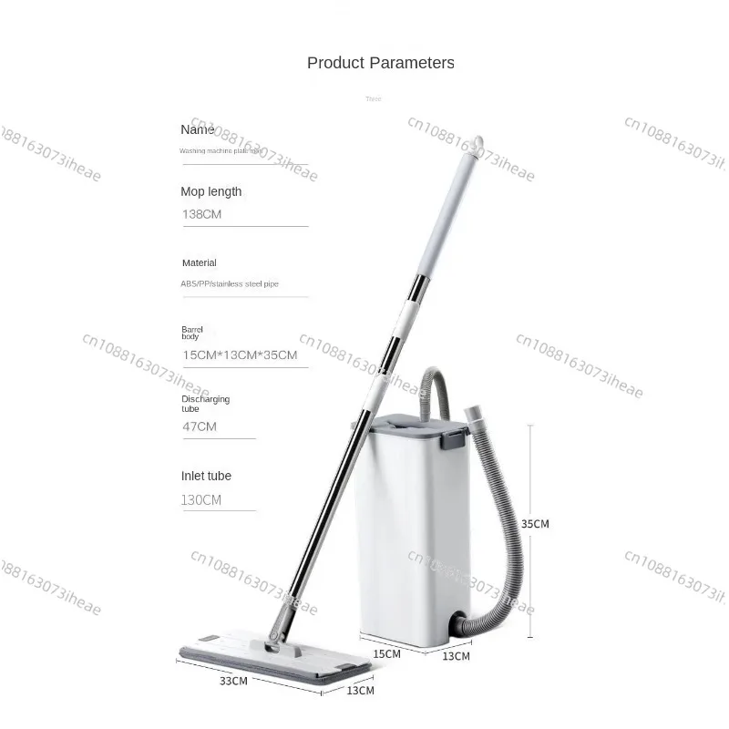 Hand Free Flat Floor Mop And Bucket Set For Professional Home Floor Cleaning System With Washable Microfiber Pads For Hardwood
