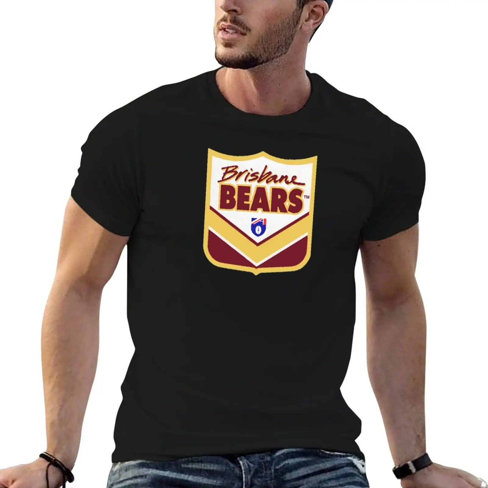 

luxury graphic Brisbane Bears brand footy 100% men shirt t man t shirt fc T-Shirt AFL cotton