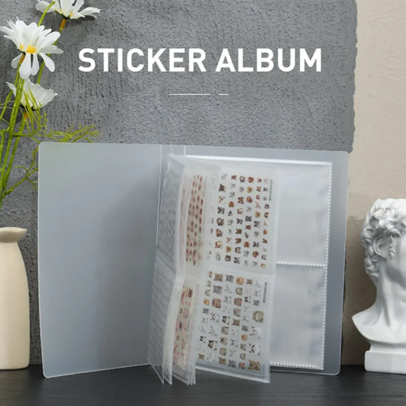 Nail Art Stickers Storage Book Empty Album Decals Collecting Organizer Holder Display Notebook Manicure Tools