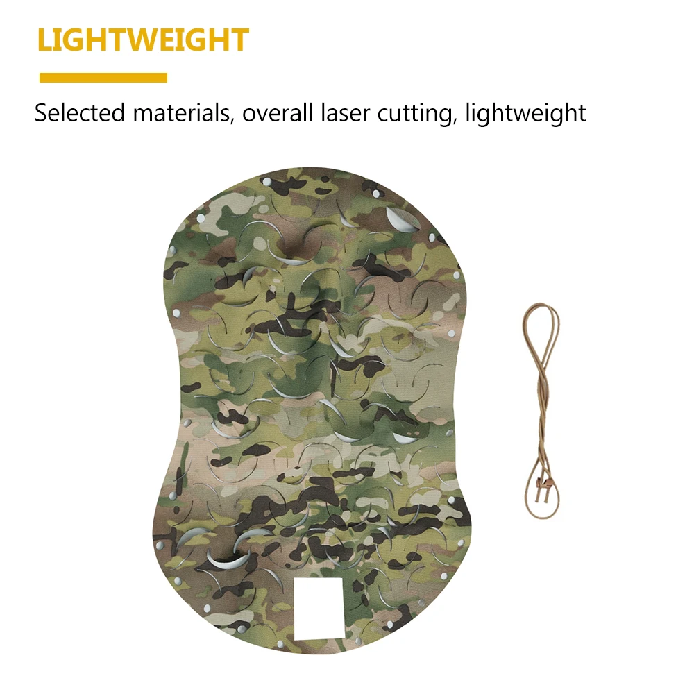 BOOIU FAST Helmet Cover 3D Camo Laser Cut Nylon Drawstring Mesh Airsoft Helmet Cloth Leaf Shape CS Hunting Helmet Accessories