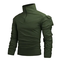 Men Outdoor Sport Hiking T-Shirts Combat Softair Military Multicam Camouflage Hunting Climbing Camping Shirt Tactical Clothing