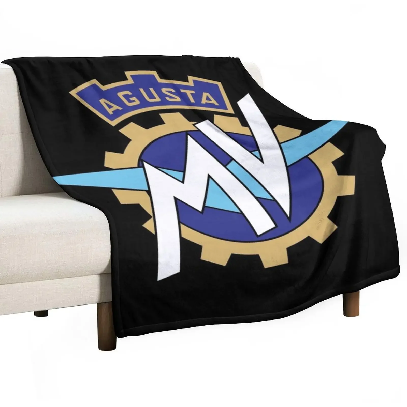 MV Agusta logo Throw Blanket sofa wednesday Blanket Fluffy Plaid on the sofa