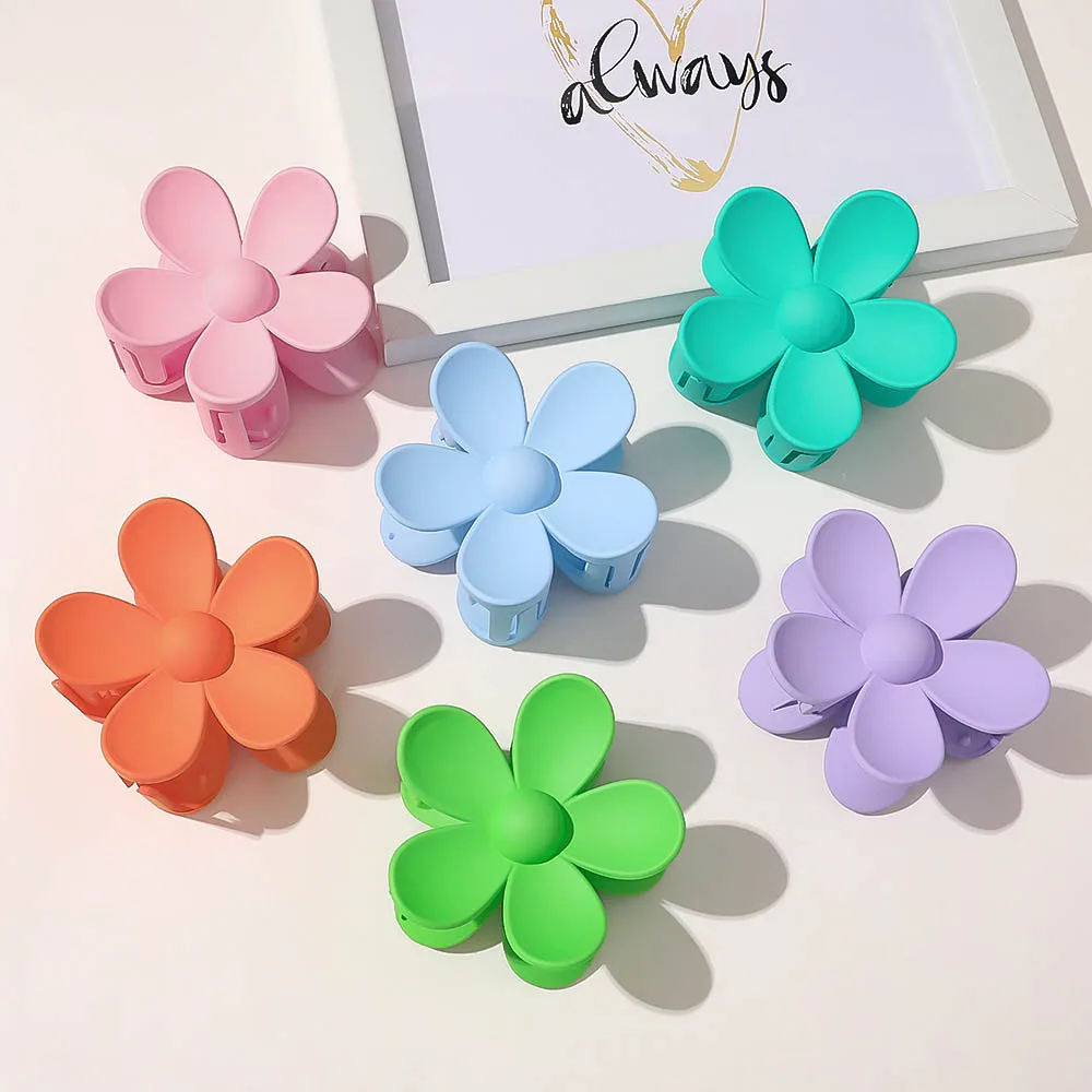 Korea Flower Shape Hair Claw Clip for Women Girls Barrette Crab Hair Claws Ponytail Hairpins Bath Barrette Headwear Accessories