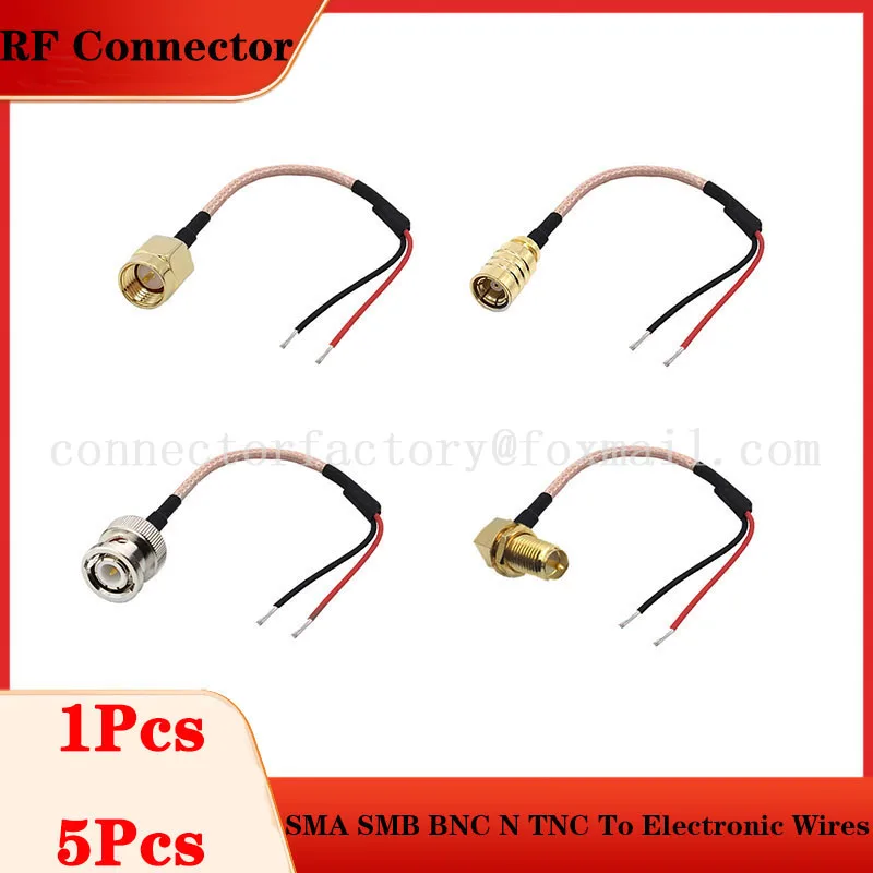 

SMA SMB BNC N TNC To Electronic Wire Tinned Wire Connection Cable Adapter Cable Male To Female Extension Cable RF Plug Cable