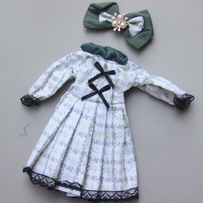 Gothic Black Cat Lolita Doll Full Clothing Set for 1/6 30Cm Doll, Fashion Accessory for Doll Custom Makeover Shooting.no Dolls