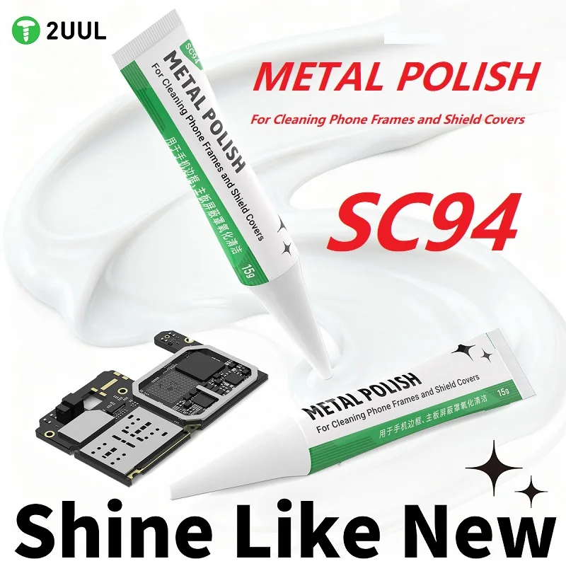 

2UUL SC94 Phone Repair Tool Shield Cover Cleaning Frames Restoration to Shine Metal Polish PCB Chip Reballing Micro Soldering