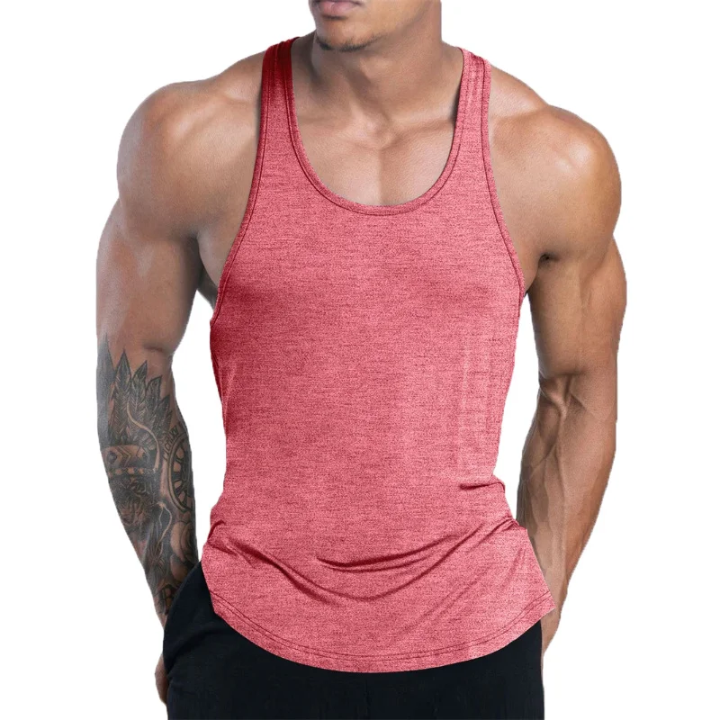Men's Fitness Tank Top Summer GYM Training Undershirt Running Vest Basketball quick-dry Elastic loose sports Tank Top men tops image 3