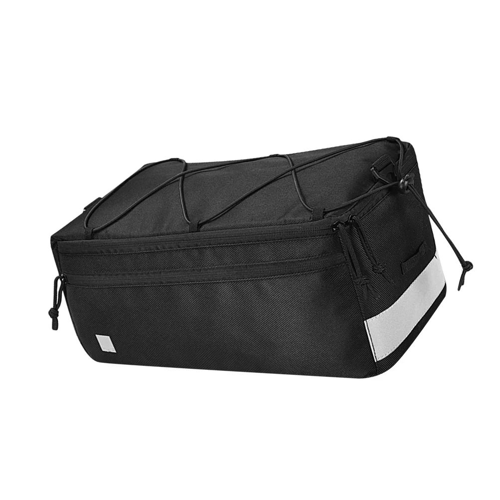 

8L Bike Backseat Bag Heavy Duty Adjustable Shelf Container for Road Bike Rear Seat Phone Storage Utility Pouch for Cycling