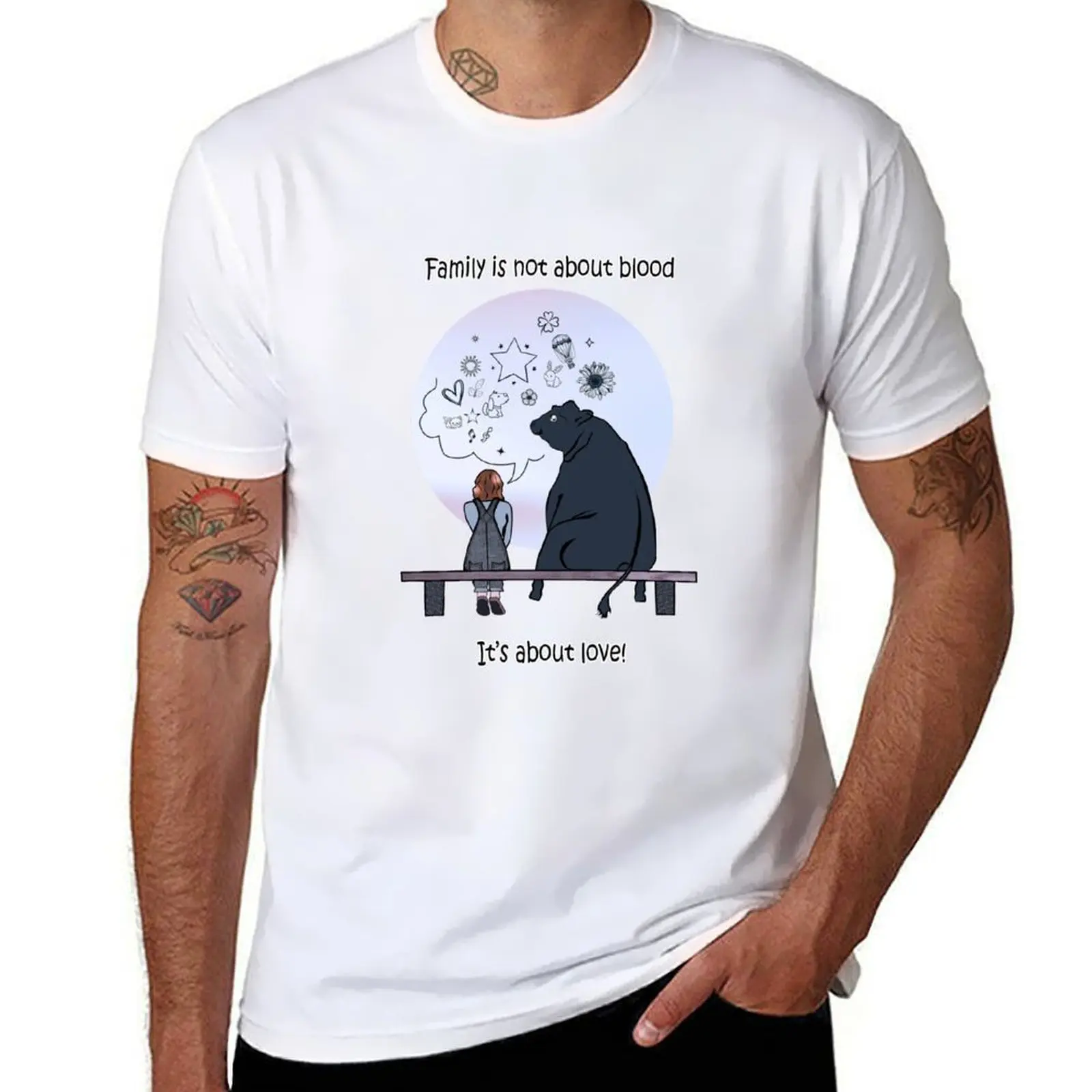 

Jobie: Family is not about blood T-Shirt cotton t shirt pack man graphic t shirt T-Shirt