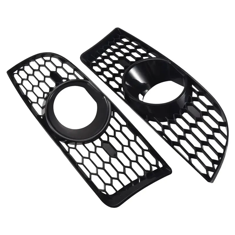 

2X Car Front Grille Grill Lower Bumper Fog Light Cover Trim For-BMW E90 E91 E92 E93 2004-2012 M3 Style