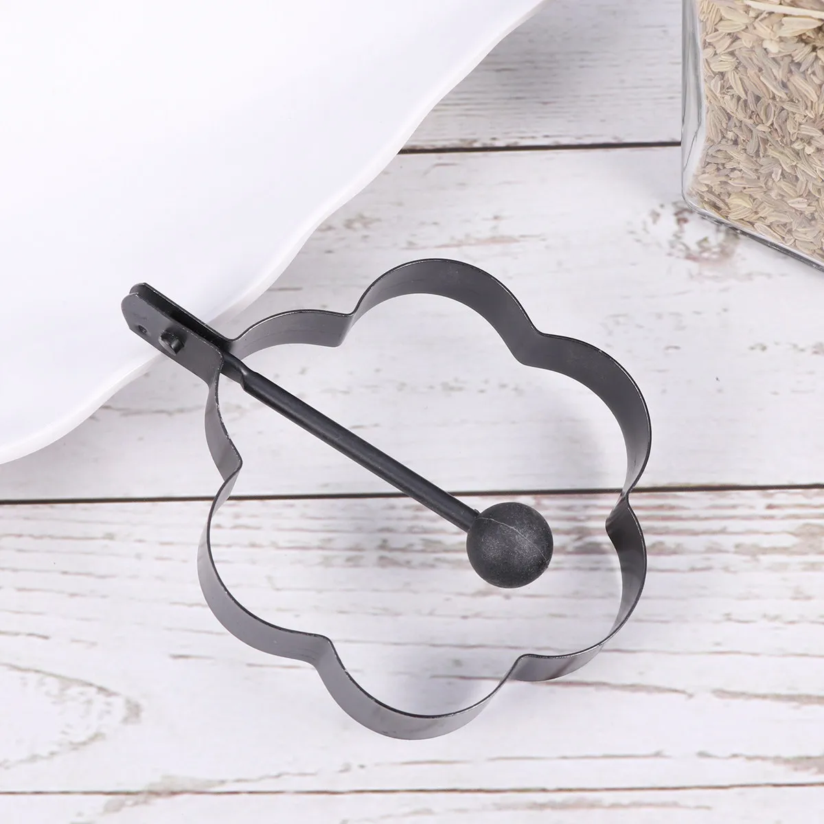 Juego de 4 Moldes para Freír Huevos de Acero Inoxidable, Forma de Flor Creativa, Anillo Antiadherente para Tortitas y Omelettes, para el Desayuno de los Niños, Rápido y Fácil