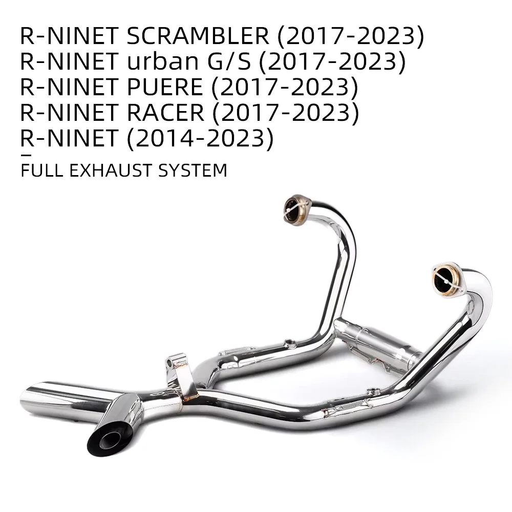 Motorcycle Exhaust System For R-NINE T-RNINET PURE RACER SCRAMBLER URBAN GS 2021 - 2023 Motorbike Exhaust Modify Front Link Pipe