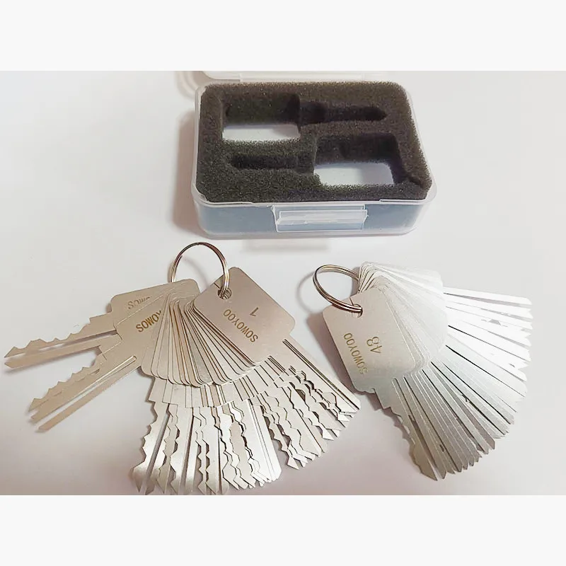 

SOWOYOO 48 PCS Key lo c Open Tool One Word Bull Head S Slot Electric Control Door Shuang Shi Gu Li lo csmith