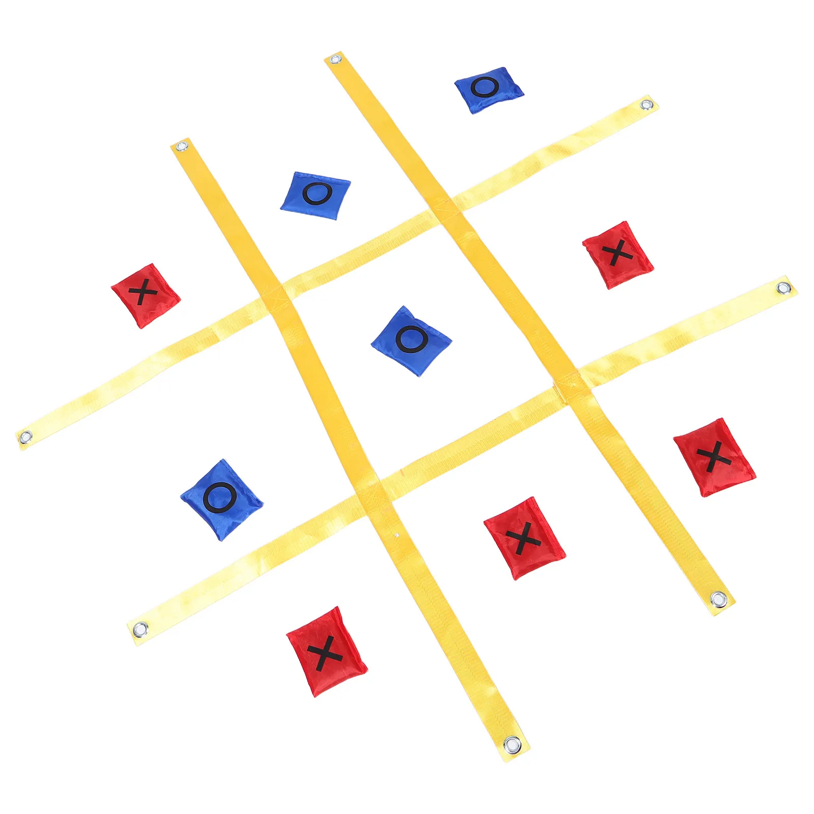1Set Giant Outdoor Strap Tictactoe Game Weather-Resistant Portable Family Activity Lawn Patio Yard Backyard Party