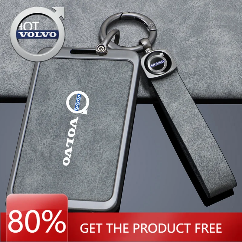 

Эмблемы 2026 Новый кожаный чехол для ключей для автомобиля Volvo Smart NFC, чехол-держатель, брелок для ключей, сумка для Volvo EM90 EX30 2024 Polestar