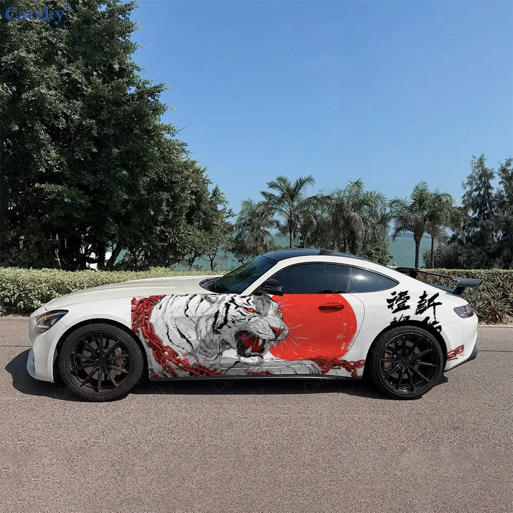 2-autocollants-decoratifs-pour-cote-de-voiture-motif-tigre-blanc-et-soleil-rouge-en-pvc-auto-adhesif-impermeables-et-resistants-aux-rayures-accessoire-de-voiture-cadeau