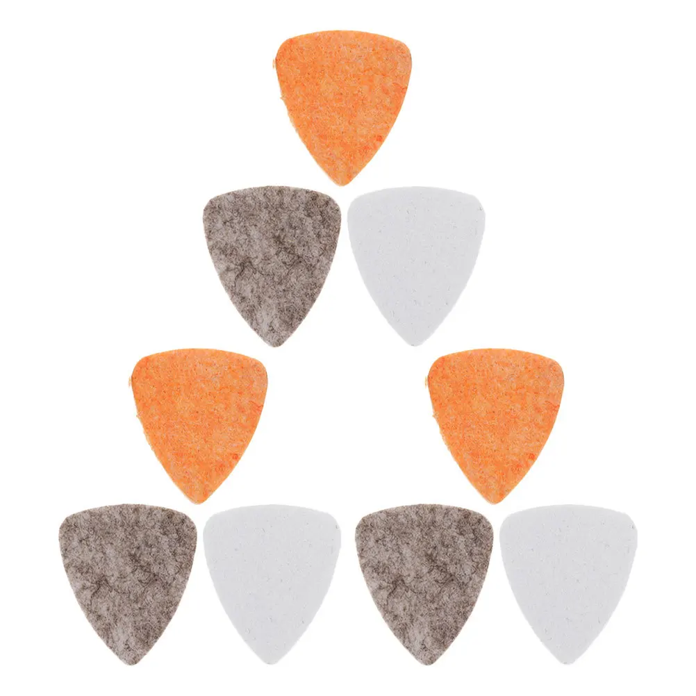 

9pcs Ukulele Picks Felt Enhanced Sound Clarity Compact Design For Home Practice Stage Performance Durable Noise Reduction