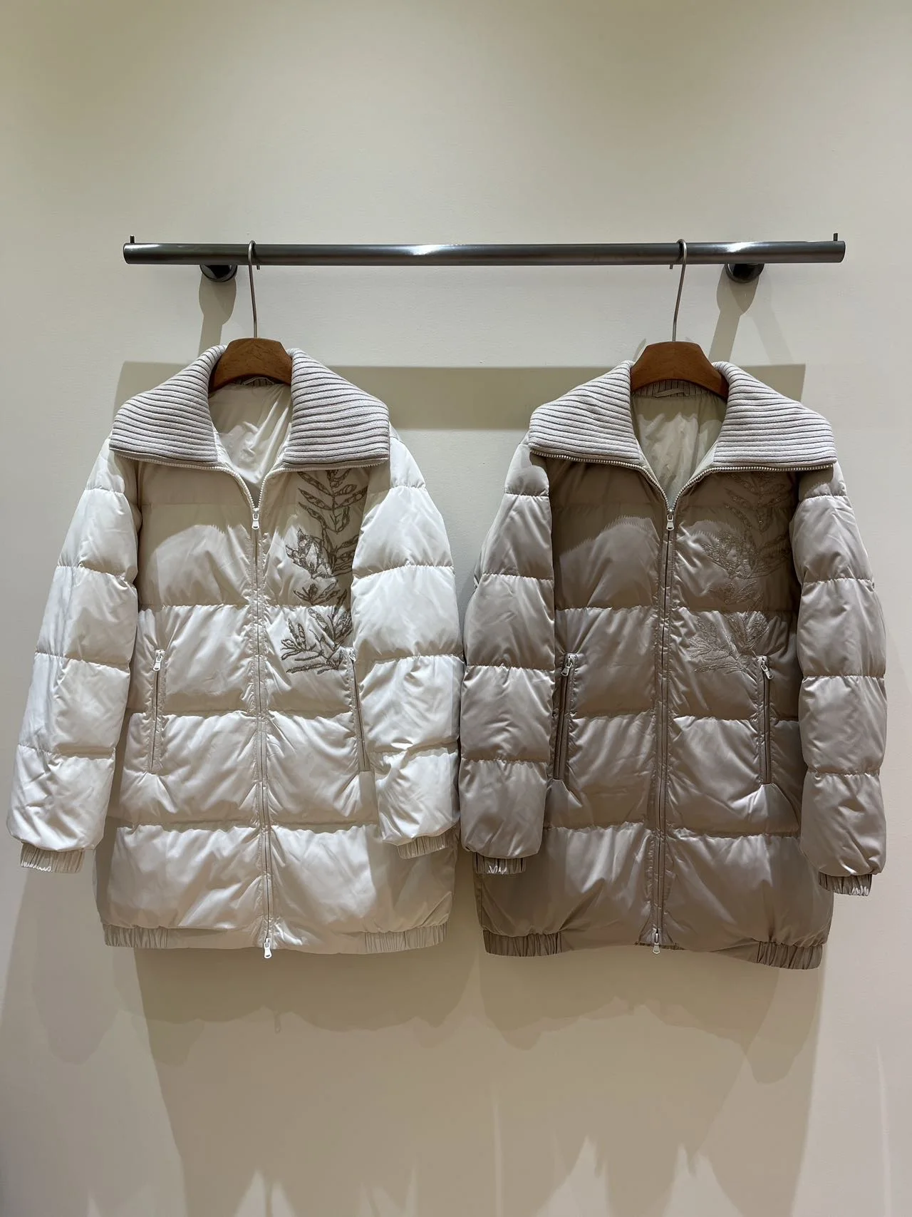 2026 Winter New Style High-Quality Fashionable Commuter Down Jacket With Heavy Embroidery Wool