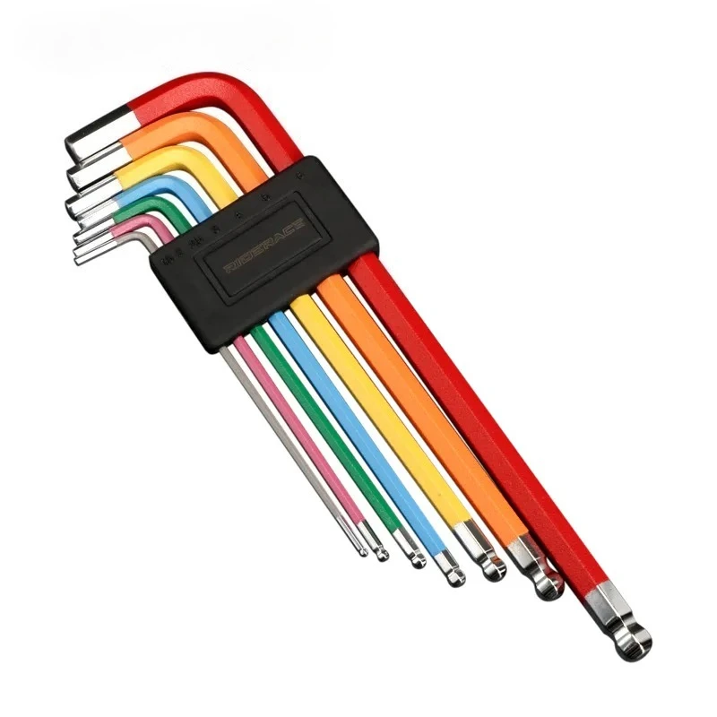 AliExpress 7Pcs Bicycle Hex Key Set Colorful Hexagon Spanner Flat Ball Opening Wrench MTB Road Bike Repair Tool Kit 1.5/2/2.5/3/4/5/6mm