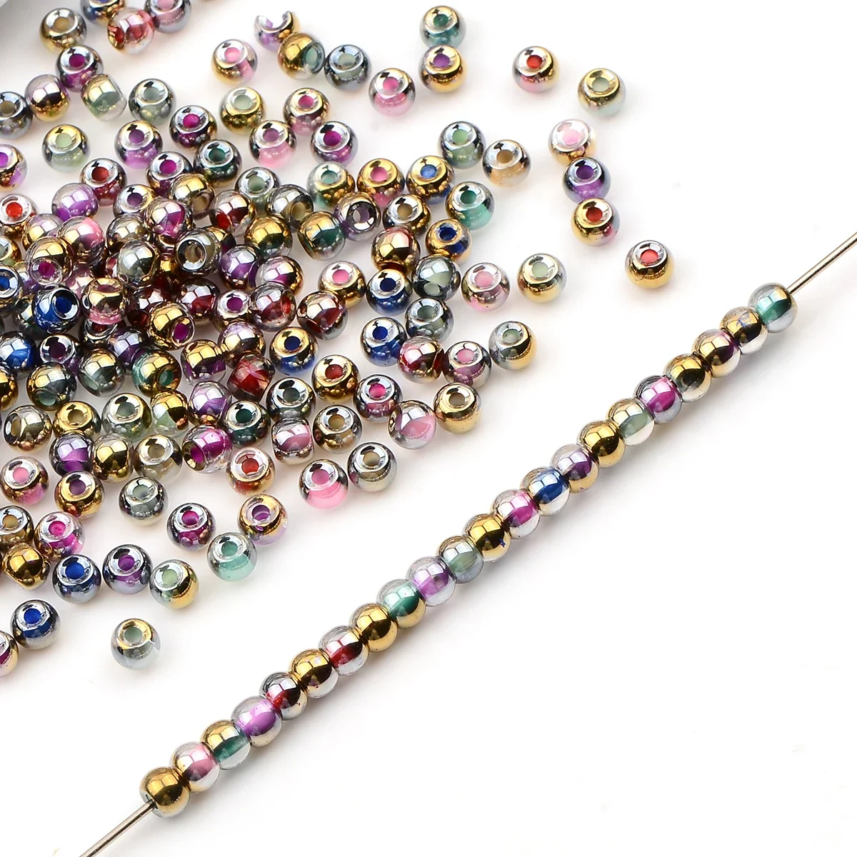 2mm/3mm/4mm Charms Semi-electroplating Uniform Size Czech Glass Beads for Jewelry Making Diy Handmade Handwork Materials
