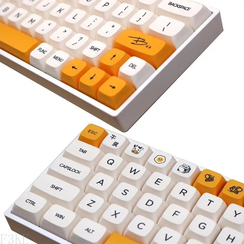 

F3KE 140Keys QX Profile Keycap PBT Dye Сублимация для механической клавиатуры