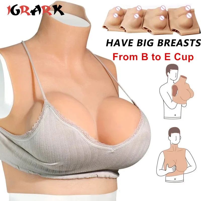 

3D Artifical Silicone Breast Forms Boobs Huge Tits for Flat Chest Women Mastectomy Cancer Crossdresser Transvestite Sissy Props