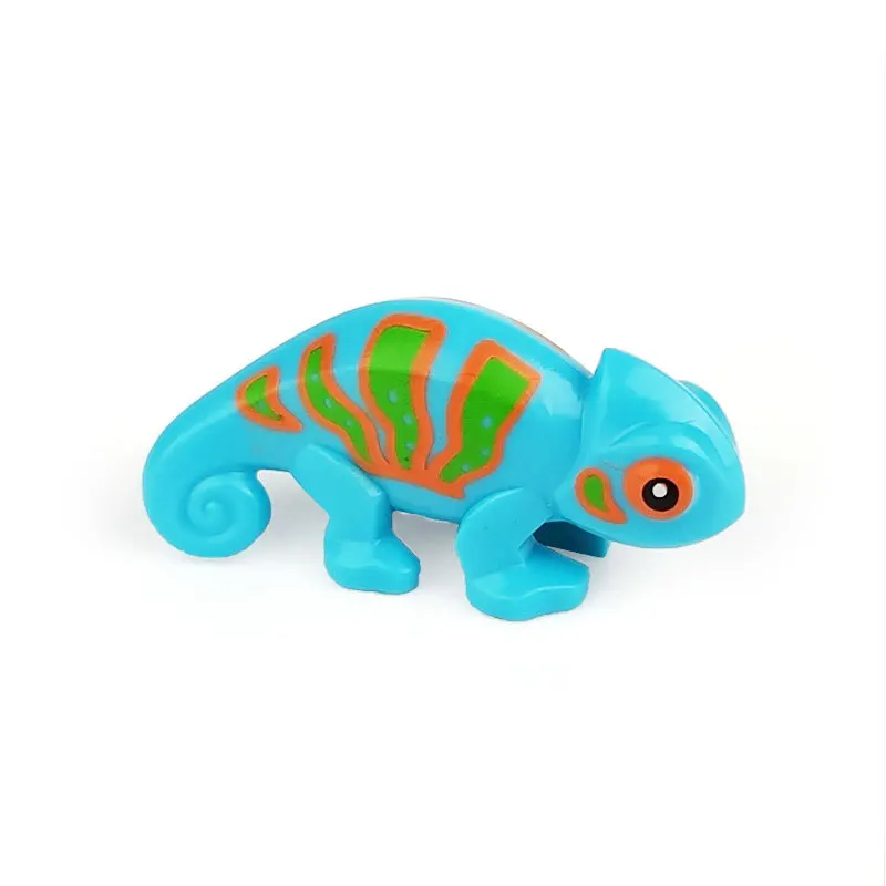 Chameleon Animal Parts MOC Building Blocks Family Pet Bricks Kits Toys Reptile Lizard Rearing Box Compatible With LEGO