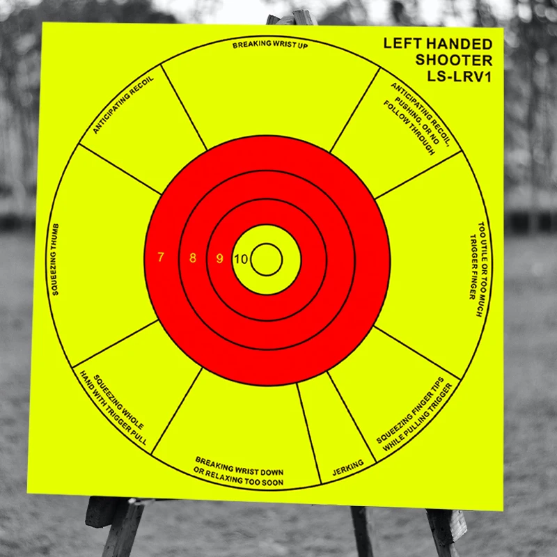 5Pcs 12inch Circular Target for Left and Right Hand Shooting Habits and Precision Practice, Correct Shooting Posture, Correction of Bad Shooting Habits Practice Target Stickers for Shooting Practice,  image 4