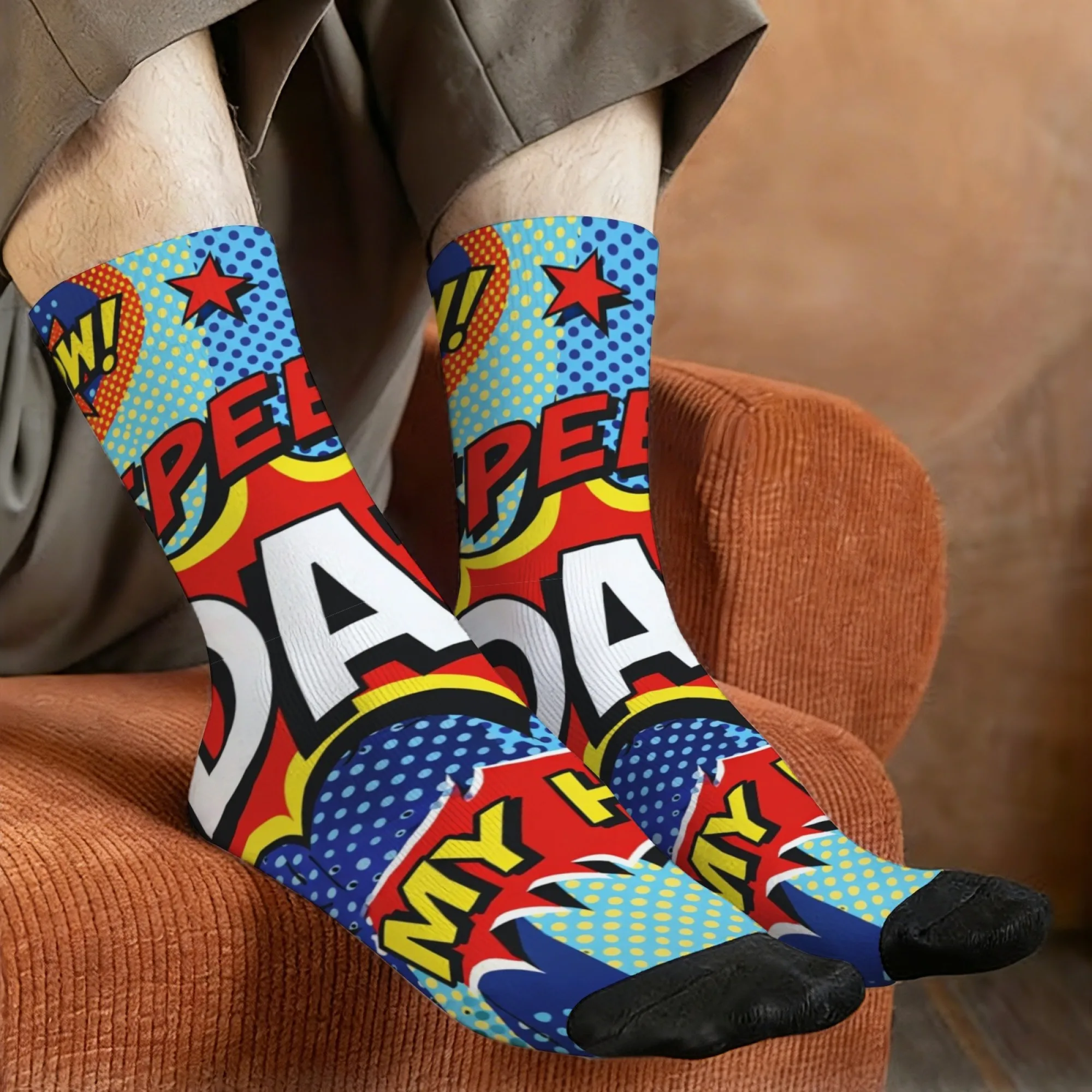 1 Pair Festive Novelty Printed Socks 