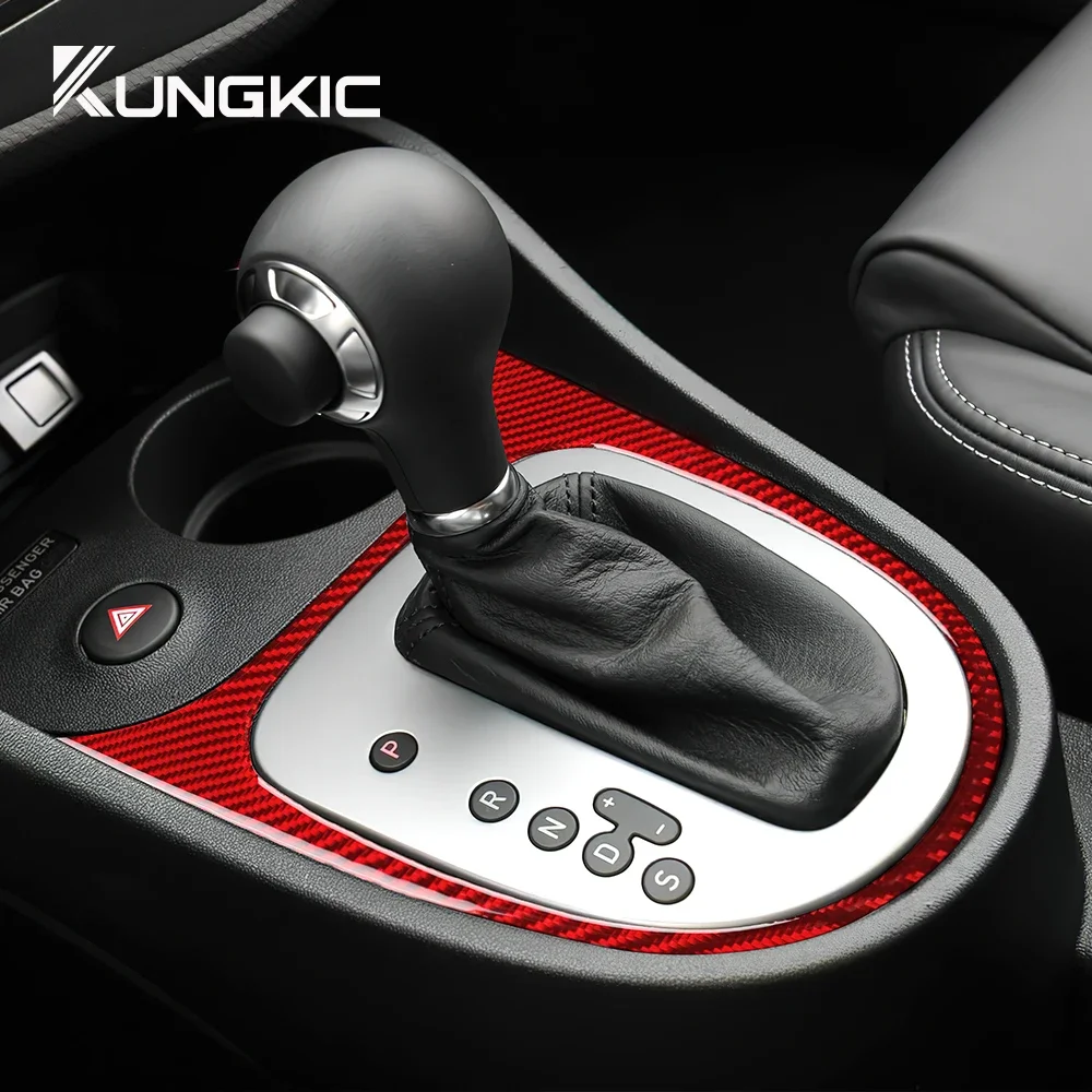 For Seat Leon 2005-2012 LHD RHD Carbon Fiber Gear Shift Trim Sticker Soft Car Interior Accessories