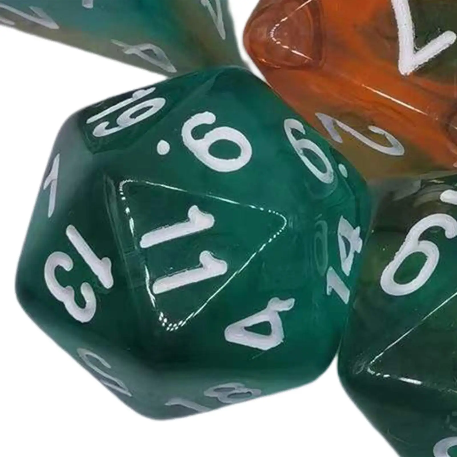 

Engraved Bicolor Acrylic Polyhedral Dices Lightweight Set for Beach Day Puzzle Board Games