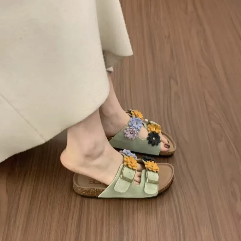 

Женские летние тапочки-шлепанцы на платформе с цветочным принтом, модные, нескользящие, износостойкие, для пляжа