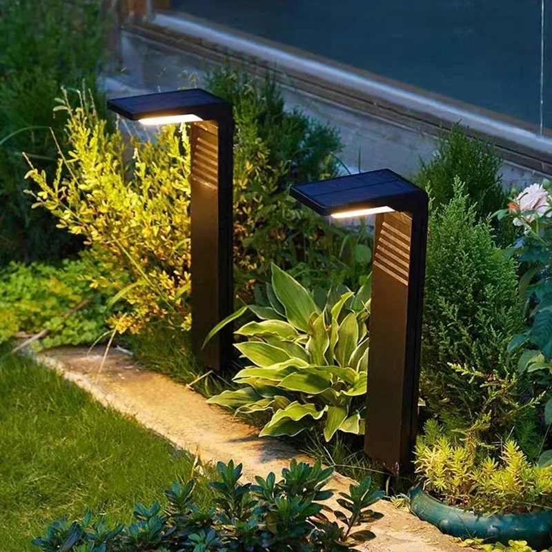 

High Brightness ABS+PC LED Solar Garden Lights Outdoor IP64 Waterproof Adjustable Light Control Induction Lawn Lamp