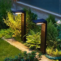 High Brightness ABS+PC LED Solar Garden Lights Outdoor IP64 Waterproof Adjustable Light Control Induction Lawn Lamp