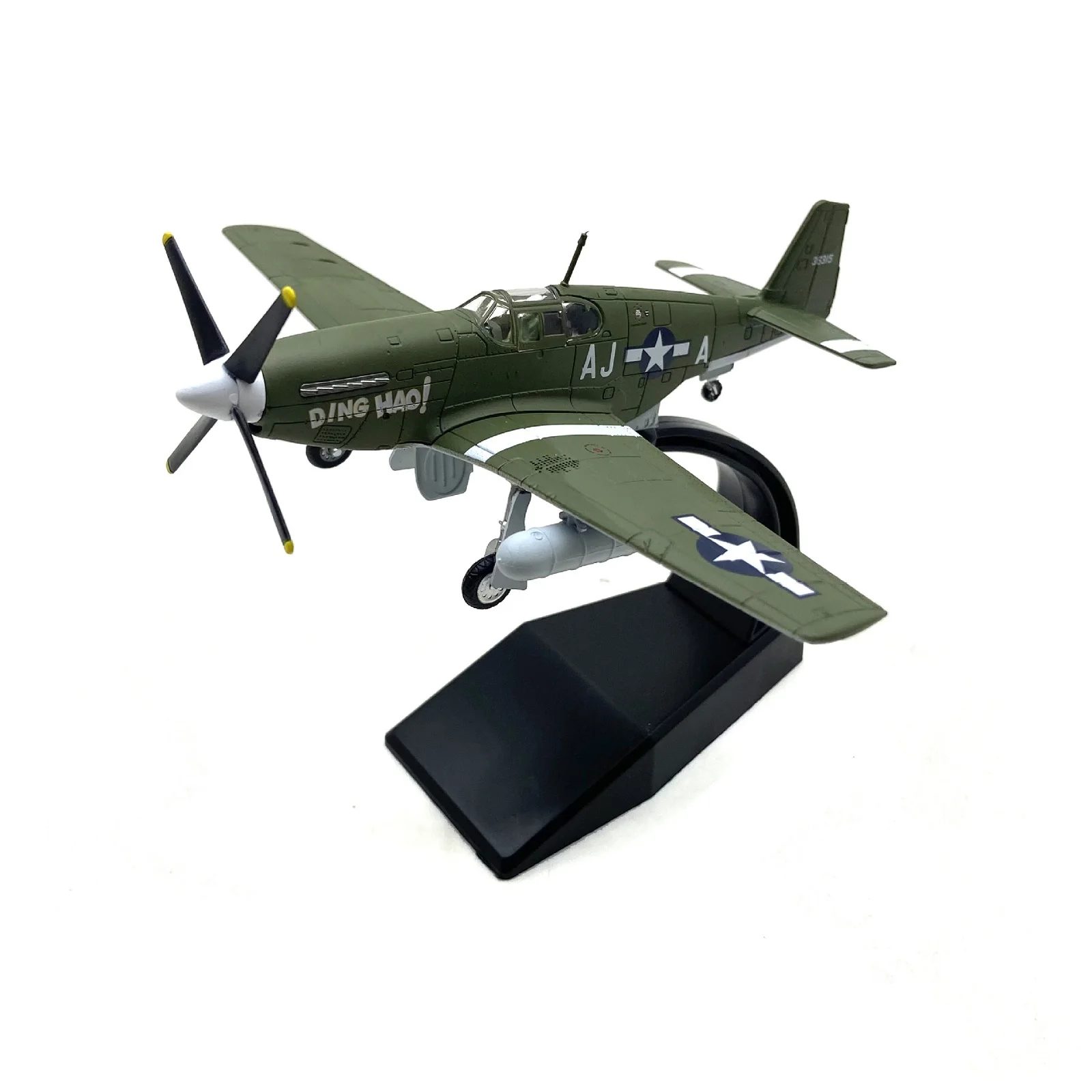 1 صندوق 1:72 مقياس العسكرية WW2 P-51B موستانج مقاتلة سبيكة طائرة نموذج طائرة مع عرض موقف حلية هوبي هدية #3