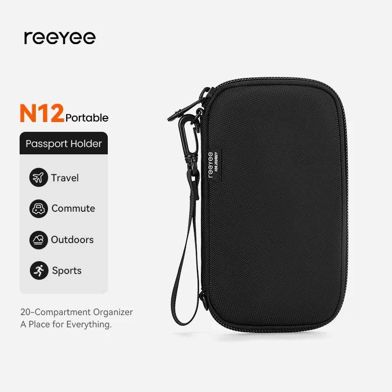 Travel Document Organizer for Passport, CORDURA Travel Wallet Holder with Card Slots & Ticket Compartments, Water Resistant Scra