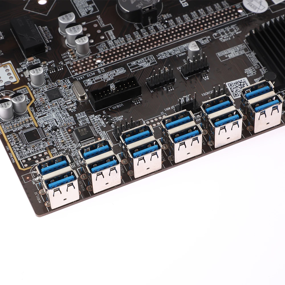 Placa base BTC-B250 para minería, tarjeta madre 12xusb 3,0 a PCI-E 16X, ranura para tarjeta gráfica DDR4 Max Miner, LGA 1151, compatible con CPU I6 I7