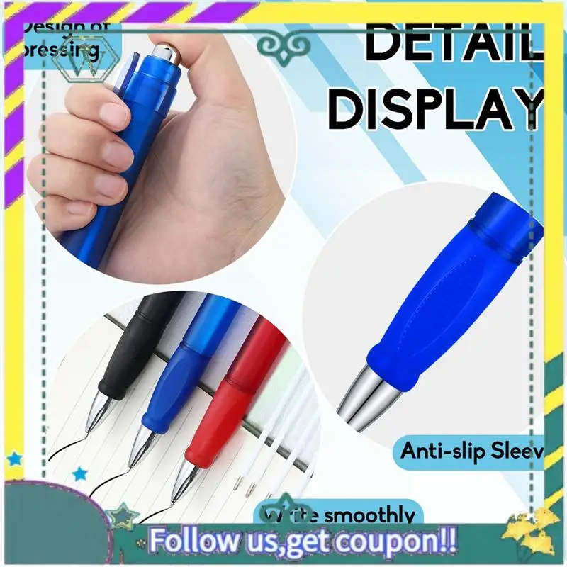 NOWOŚĆ 6 sztuk dużych długopisów Jumbo Pen Bulk z wkładami Bardzo duże długopisy z czarnym tuszem Gigantyczny długopis Oversize Retractable