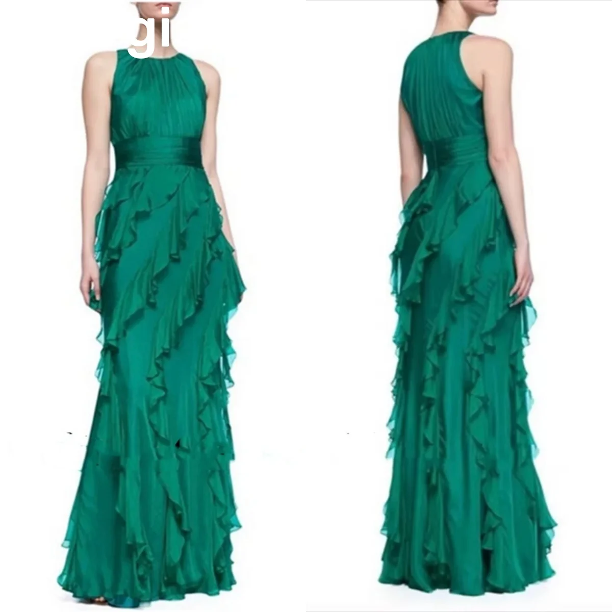 

Платья для торжественных случаев Настроить трапециевидный вырез длиной до пола Роскошные вечерние платья без рукавов на молнии Vestidos De Fie