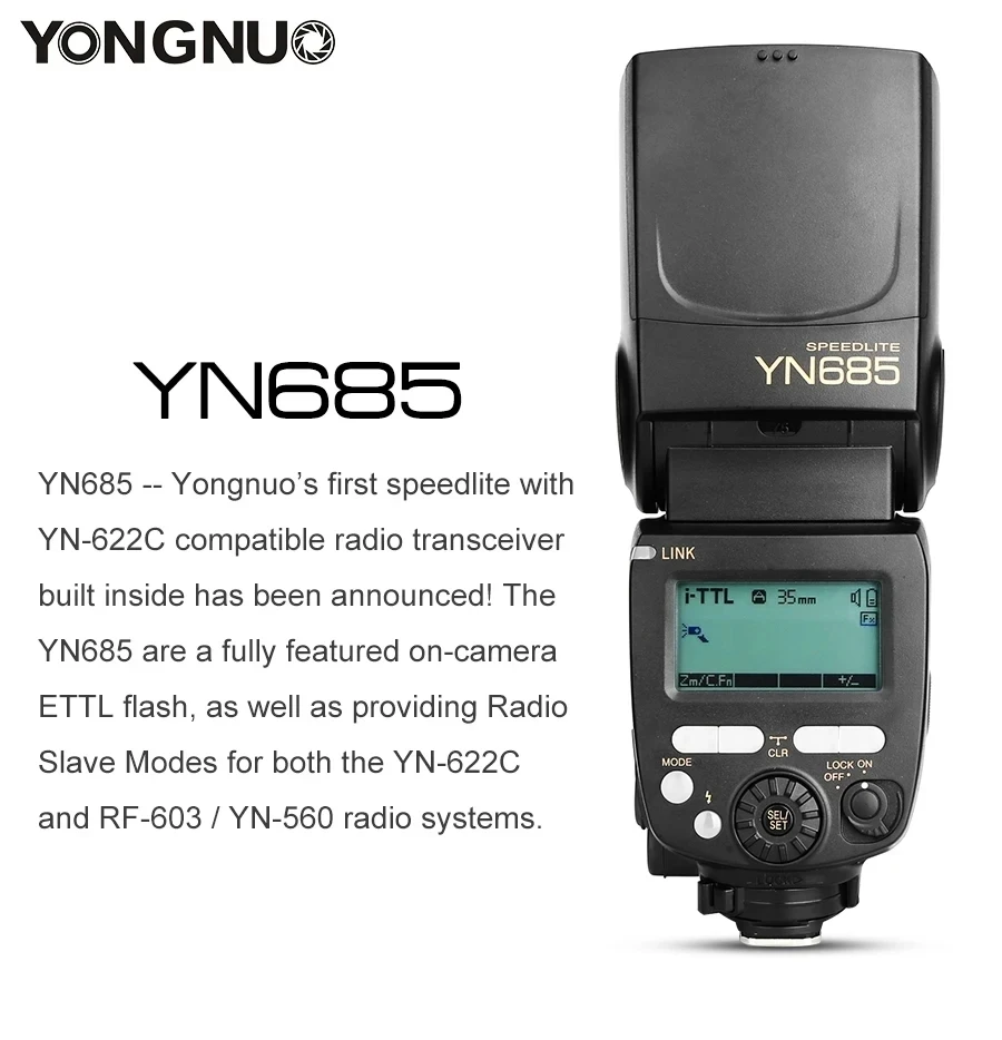 YONGNUO YN685N Wireless HSS i-TTL Flash Speedlite  For Nikon d5300 d7200 d3400 d7000
