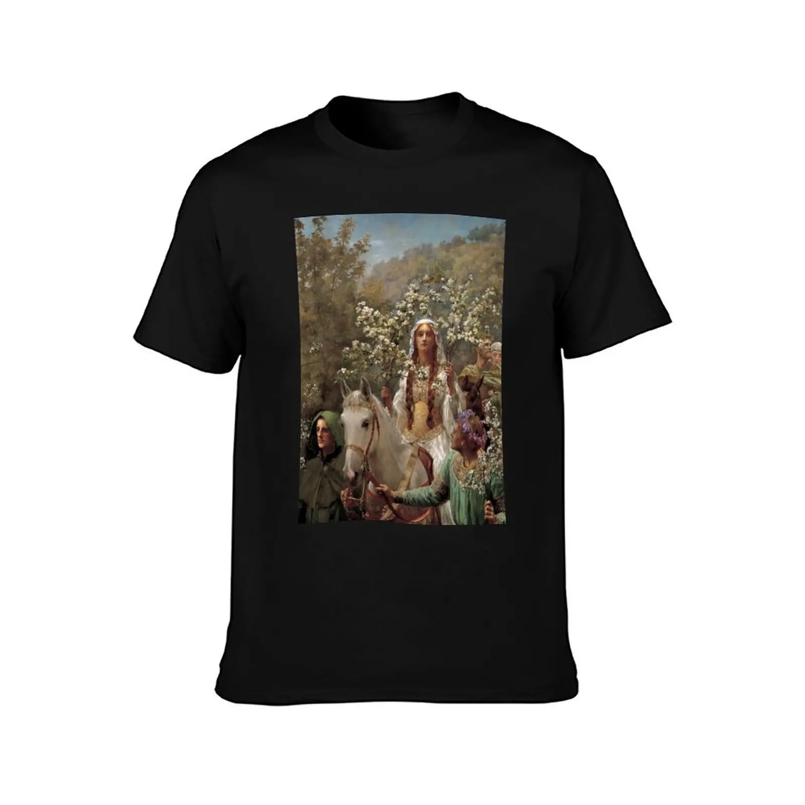 Queen Guinevere's Maying - John Collier T-Shirt Simple Graphic Design T-Shirt