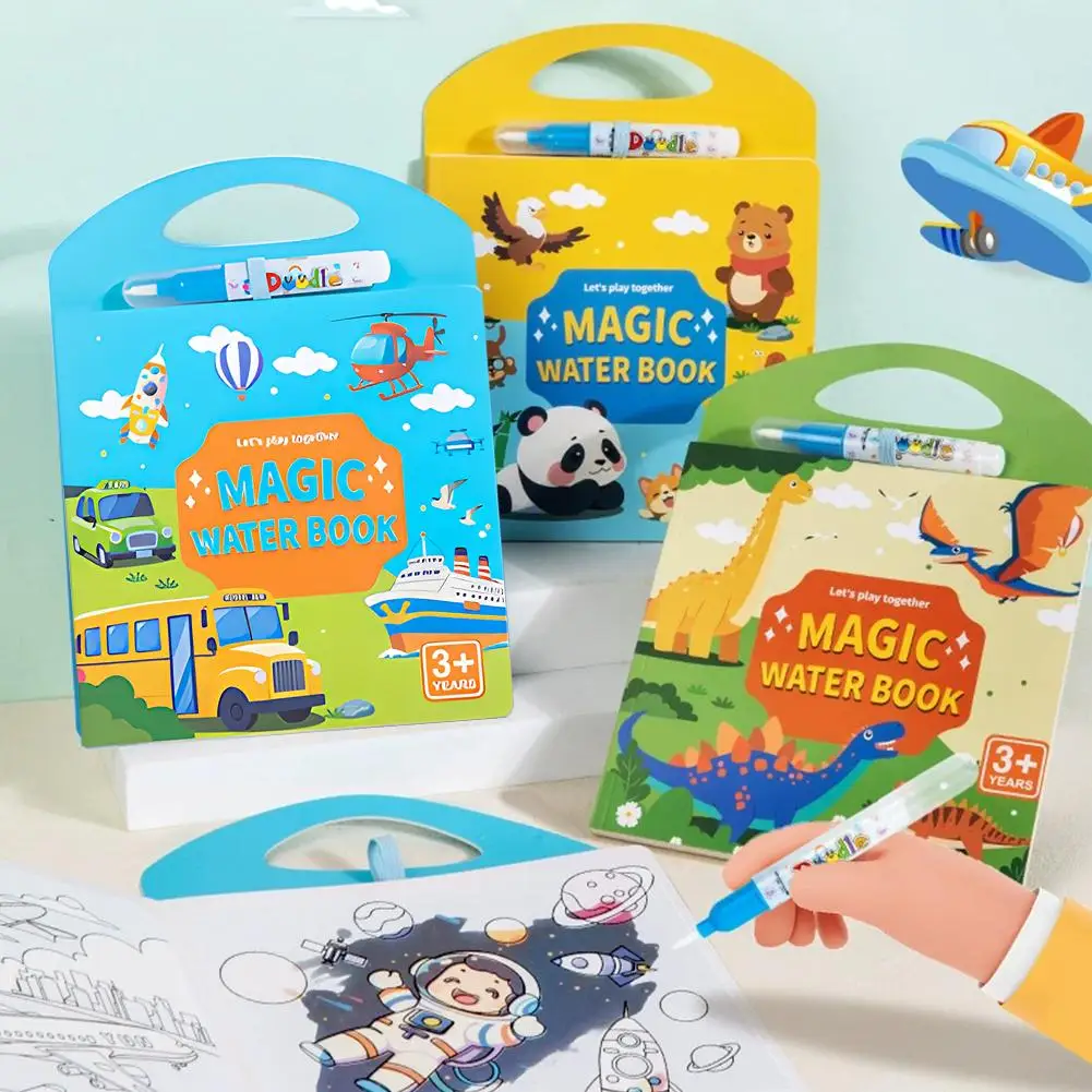 Livre d'images d'eau magique, éducation, Cognition animale, dessin, livres de coloriage, jouets d'apprentissage, autocollants pour enfants