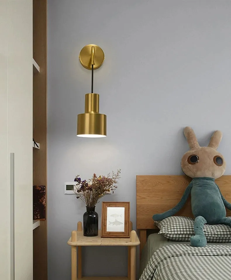 

Modern Simple Bedhead Advanced Sense of Medieval Bedhead Nordic Circular Creative New Staircase Bedroom Wall Lamp